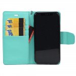 Wholesale iPhone XS / X Crystal Flip Leather Wallet Case with Strap (Perfume Green)